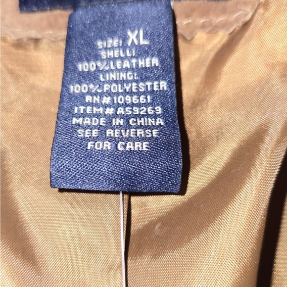 Denim & Co XL Tan Suede Fringe Jacket - Picture 6 of 6